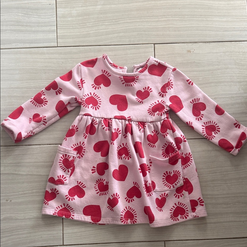 Old Navy Pink and Red Heart Kids Dress